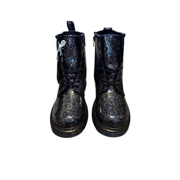 Dr. Martens 1460 Junior Kids Black Glitter Lace Up Boots Size 6 Big Girls - Picture 4 of 15